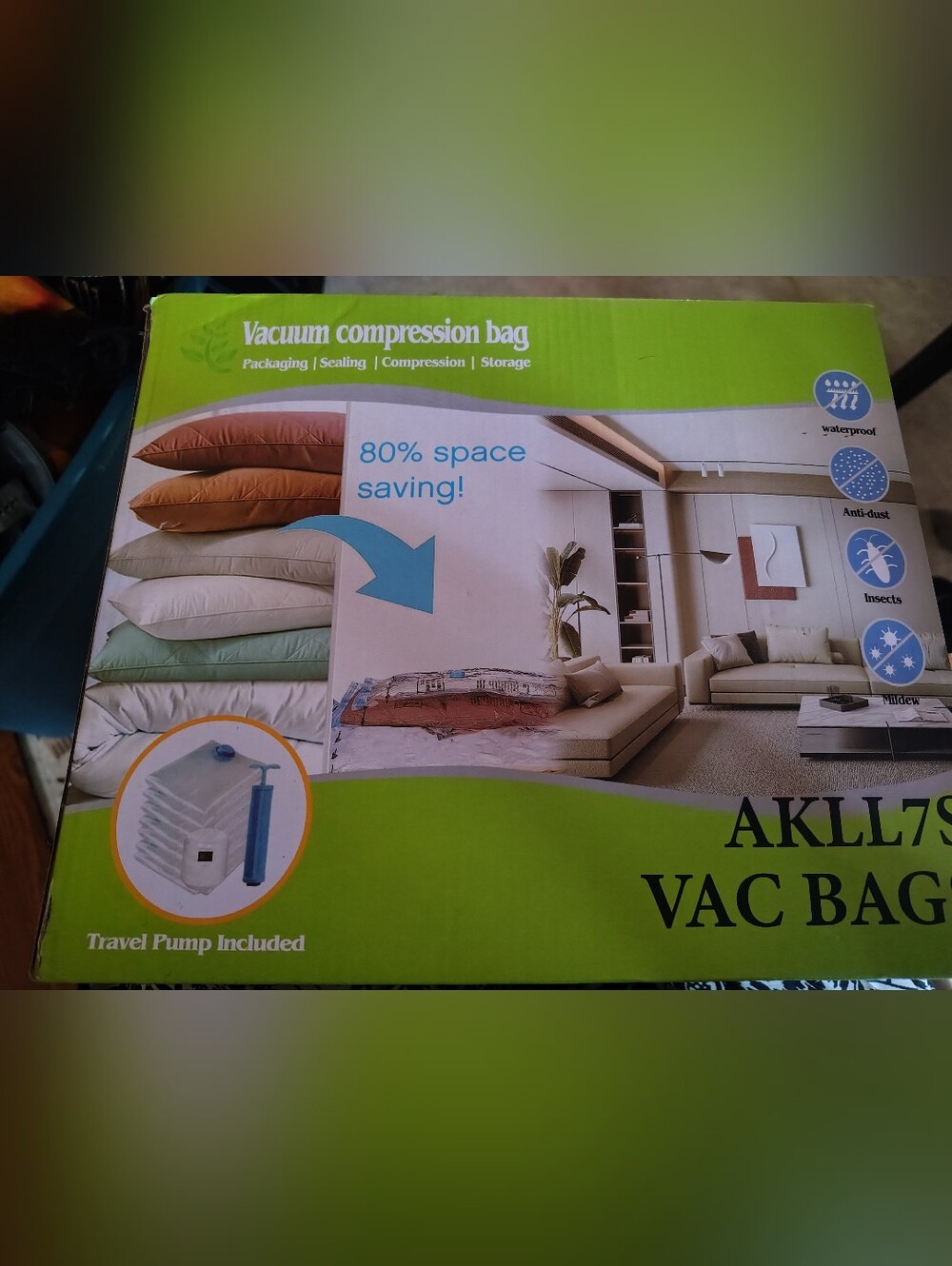 NIB AKLL7S Vacuum Storage Space Saver Bags 13-Pack Combo Kit With Pump